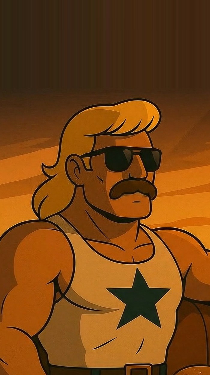 Captain Mullet — animated cartoon hero art